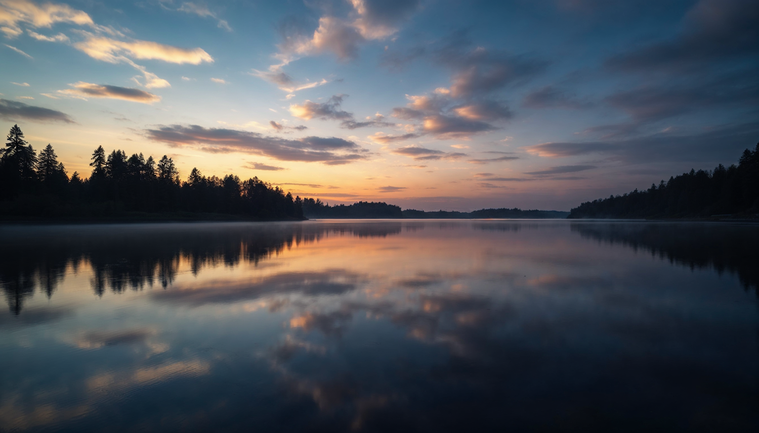 Serene Sunset Landscape