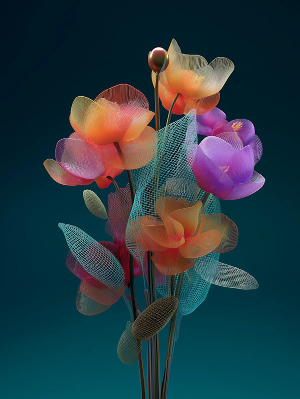 Futuristic Flower Art
