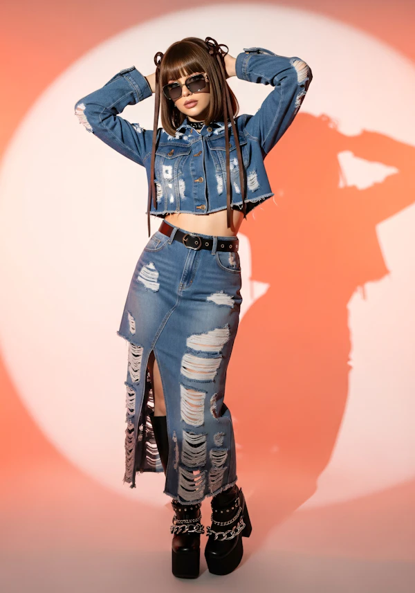 Stylish Denim Pose