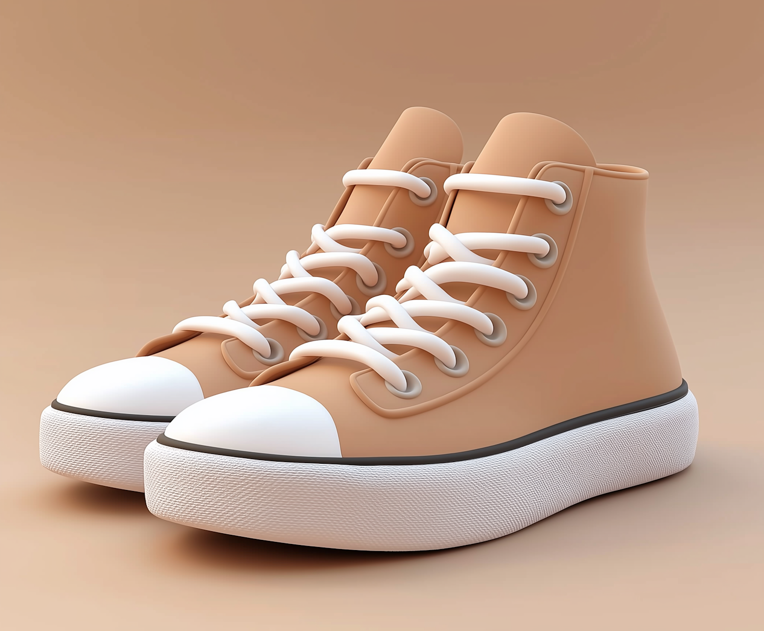 Monochromatic High-Top Sneakers