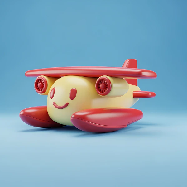 Cheerful Cartoon Airplane