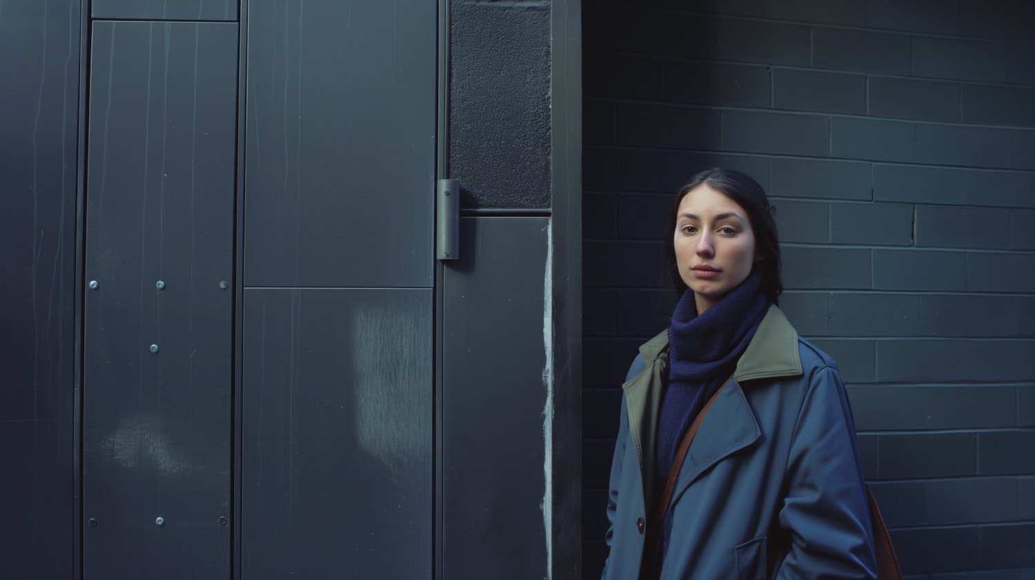 Contemplative Woman in Winter Attire