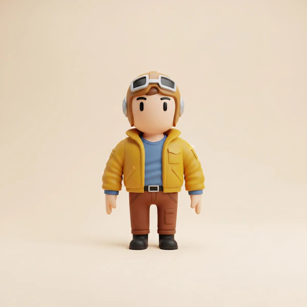 Cartoon Pilot Model