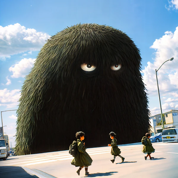 Children and Furry Giant