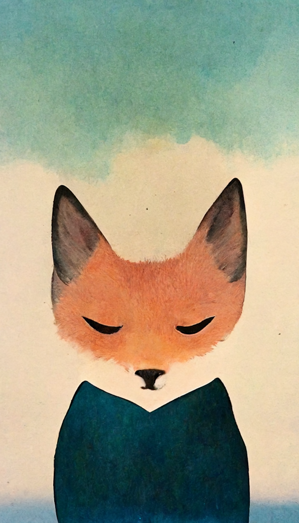 Serene Illustrated Fox