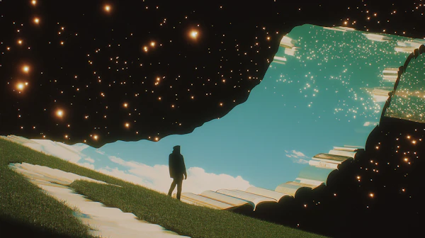 Surreal Starry Pathway