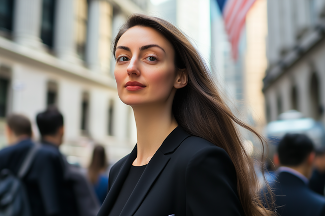 Confident Woman in Urban Setting