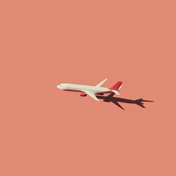 Minimalistic Airplane Illustration