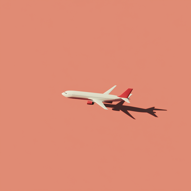 Minimalistic Airplane Illustration