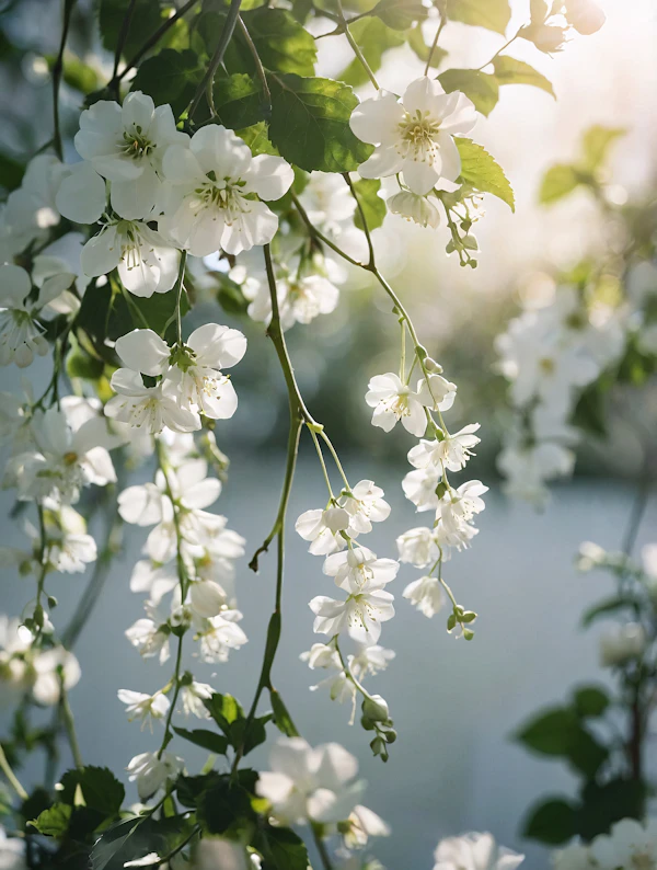 Delicate White Flowers in Bloom