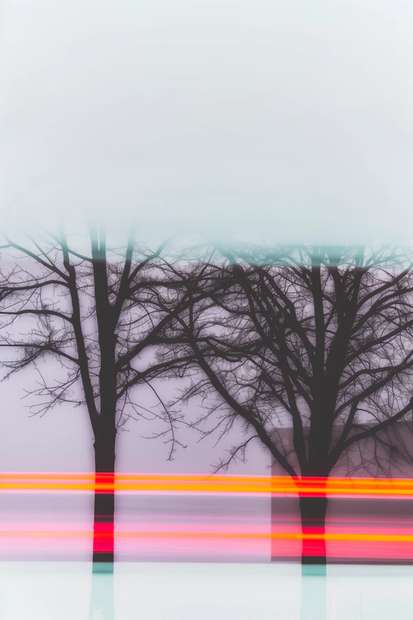 Silhouetted Trees & Light