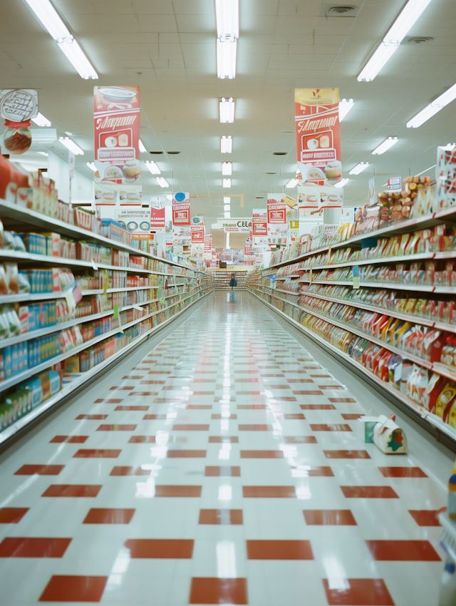 Supermarket Aisle Perspective