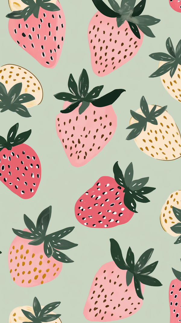 Stylized Strawberry Pattern