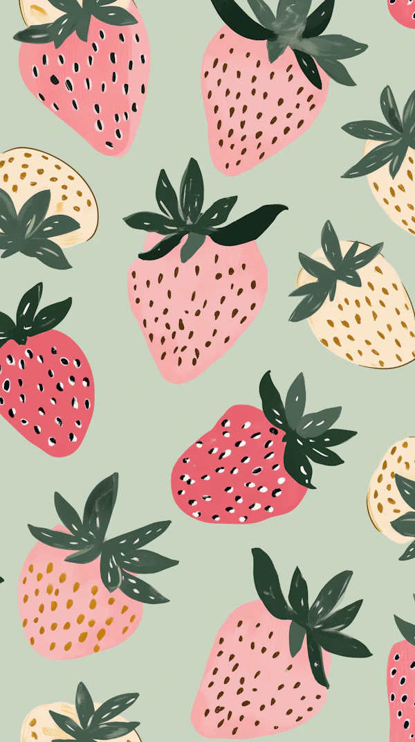 Stylized Strawberry Pattern