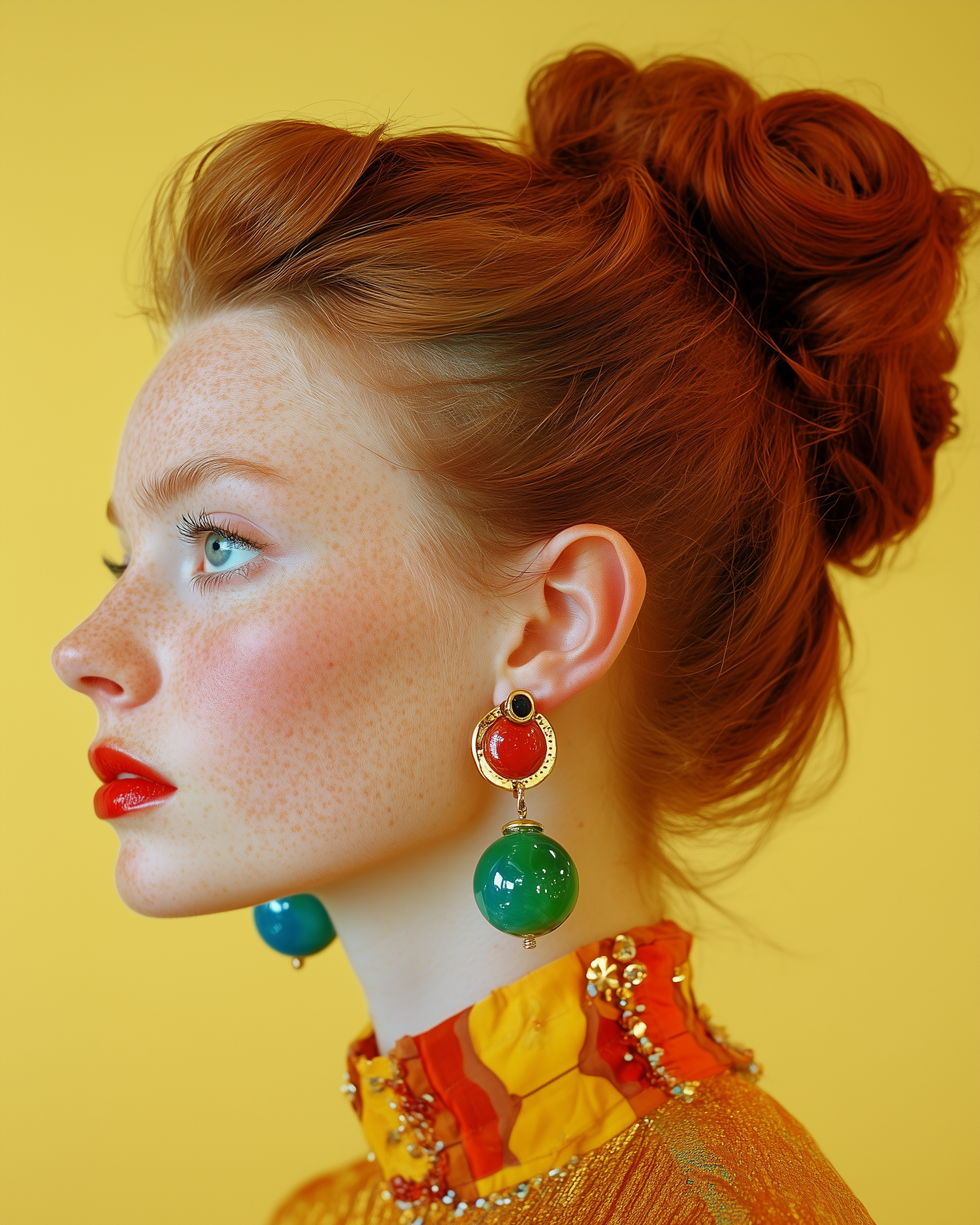 Stylish Portrait of a Red-Haired Woman