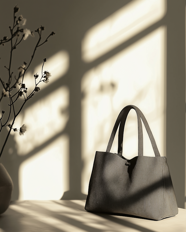 Elegant Handbag with Blossoms