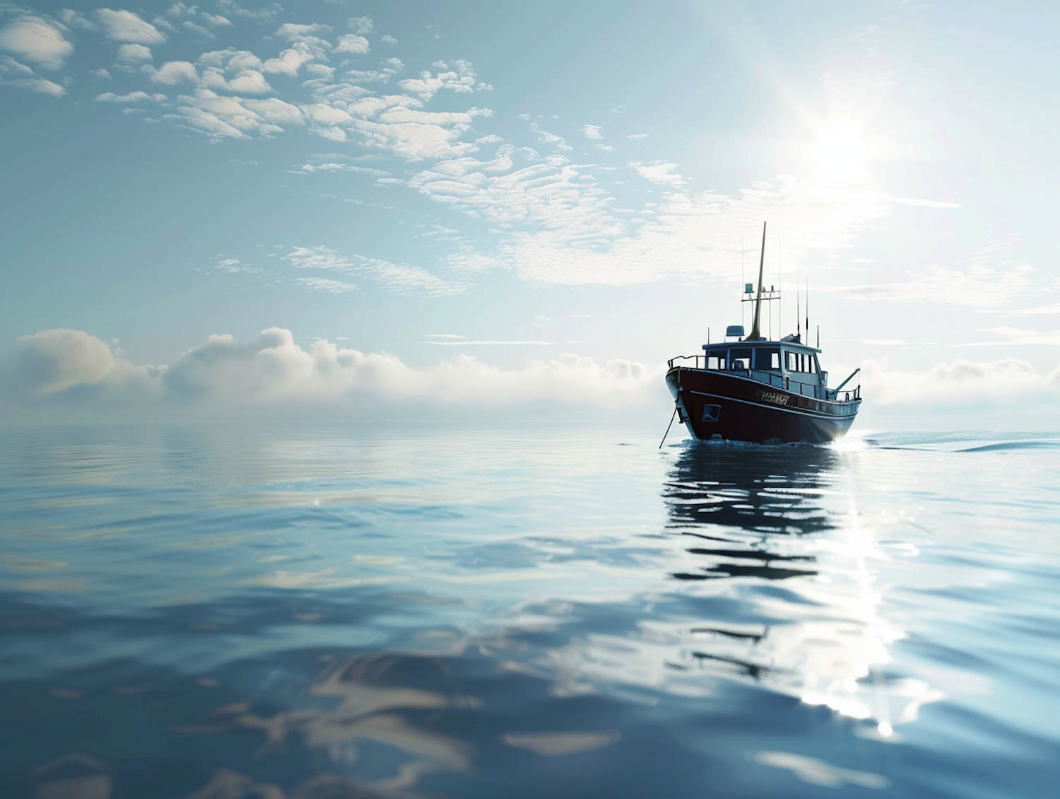 Serene Fishing Boat Voyage