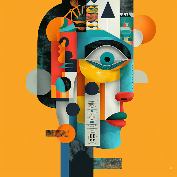 Abstract Geometric Human Face