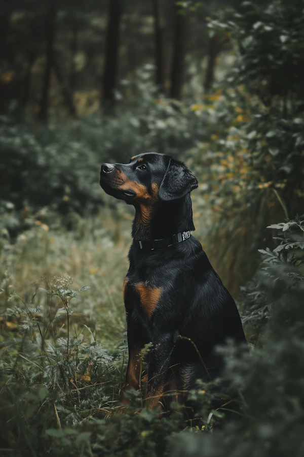 Rottweiler in Forest