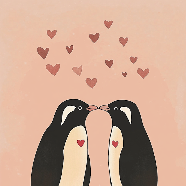 Affectionate Penguins