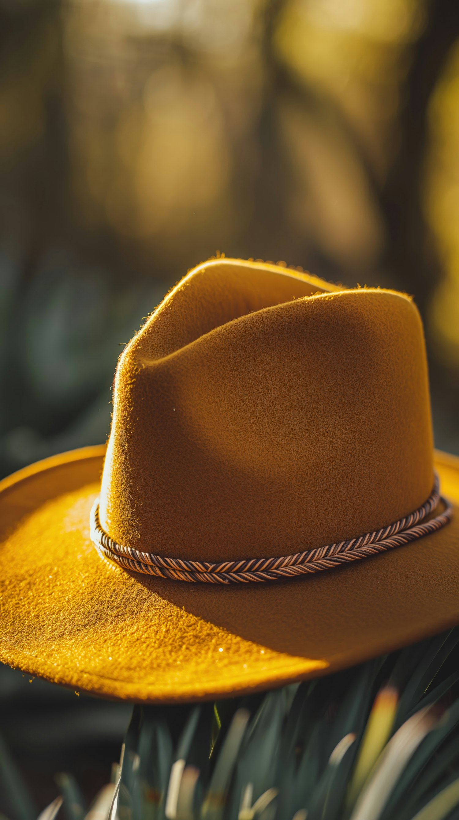 Sunlit Orange Hat in Nature