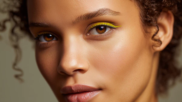 Portrait with Yellow Eyeliner