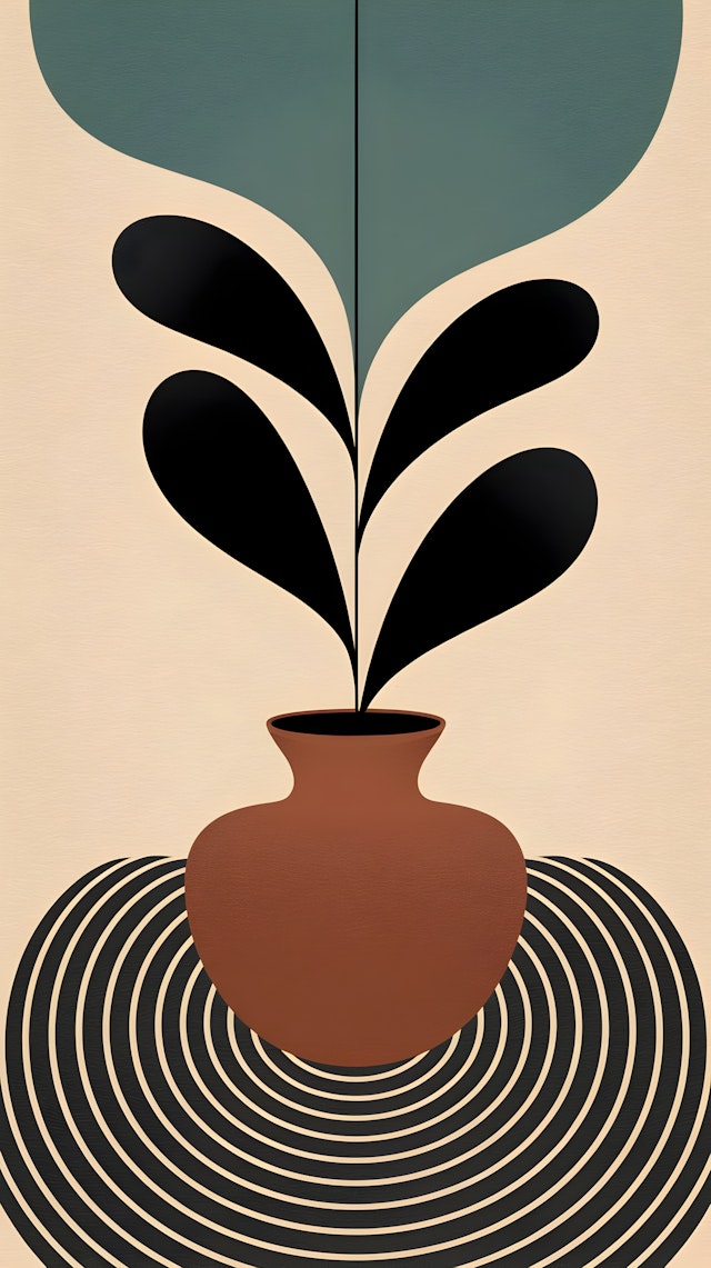 Abstract Vase Artwork