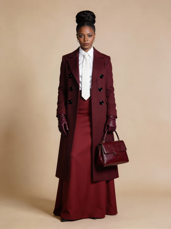 Elegant Burgundy Attire