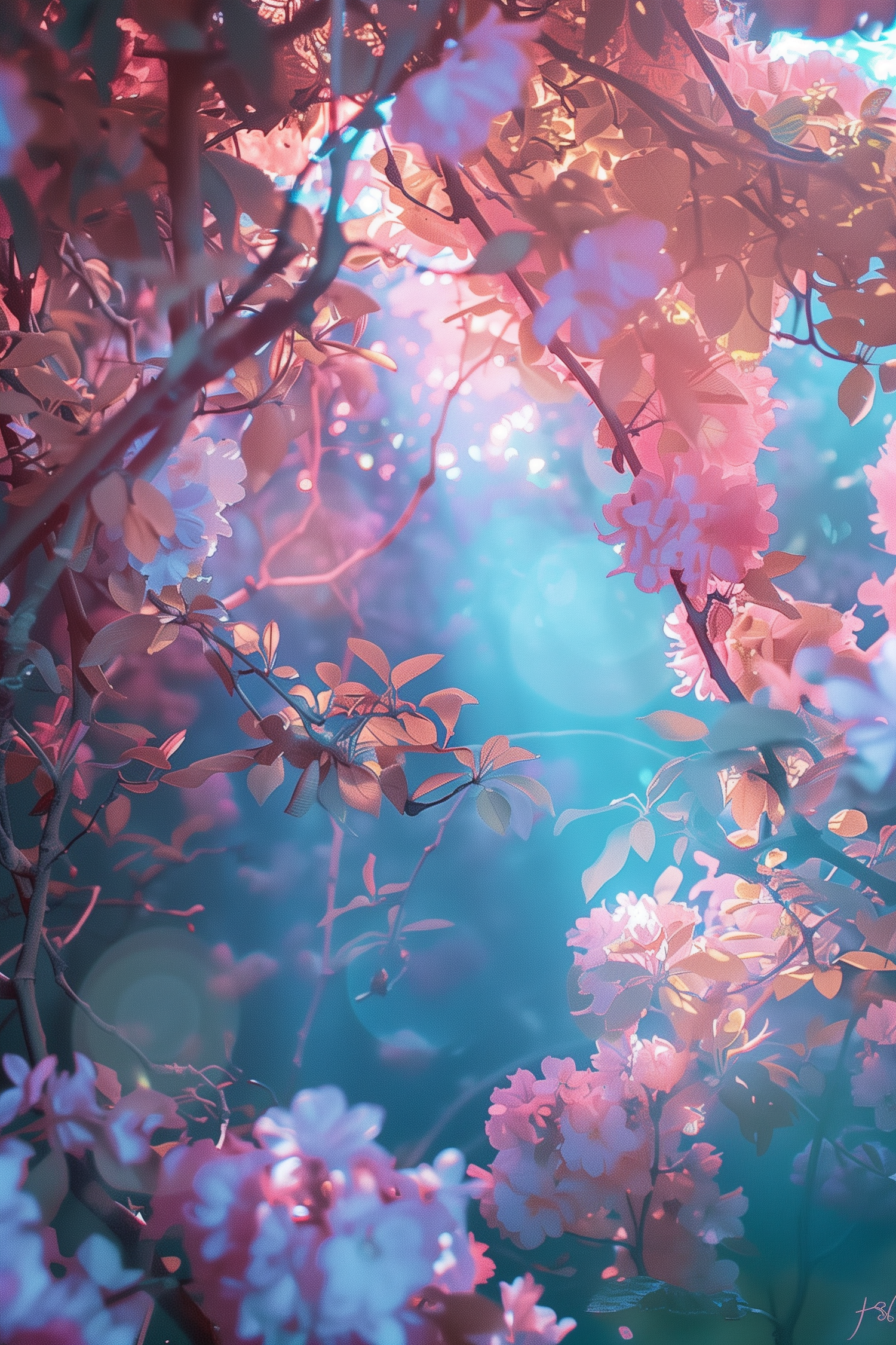 Dreamy Floral Scene