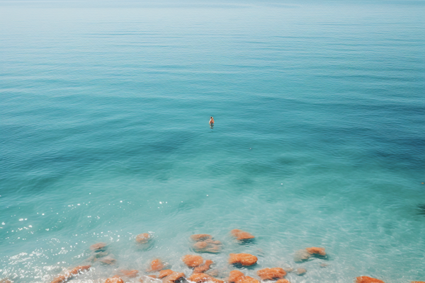 Solitary Serenity in the Turquoise Depths