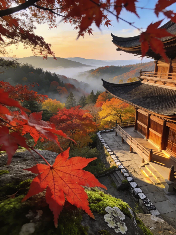 Autumn Temple Serenity