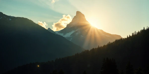 Majestic Mountain Sunset