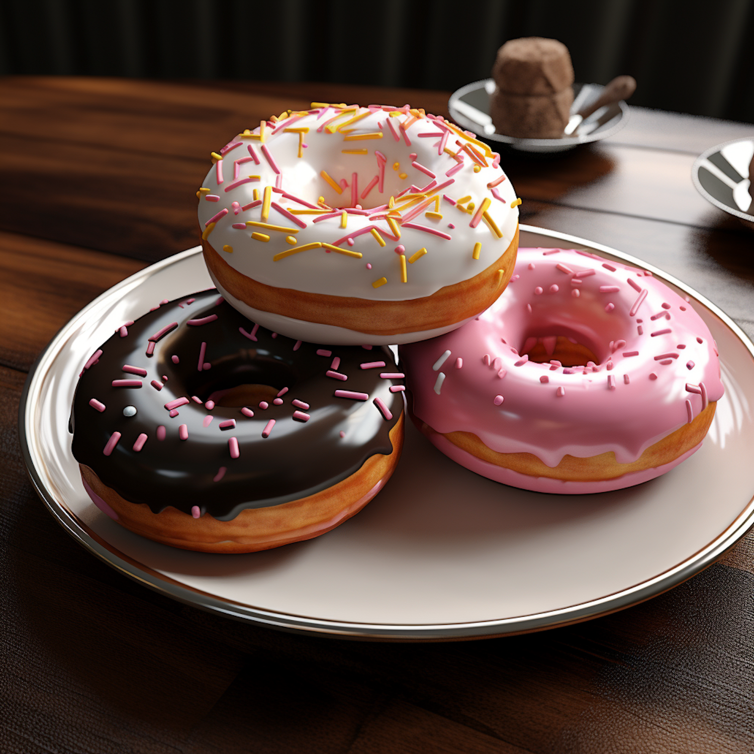 Trio of Decadent Glazed Doughnuts