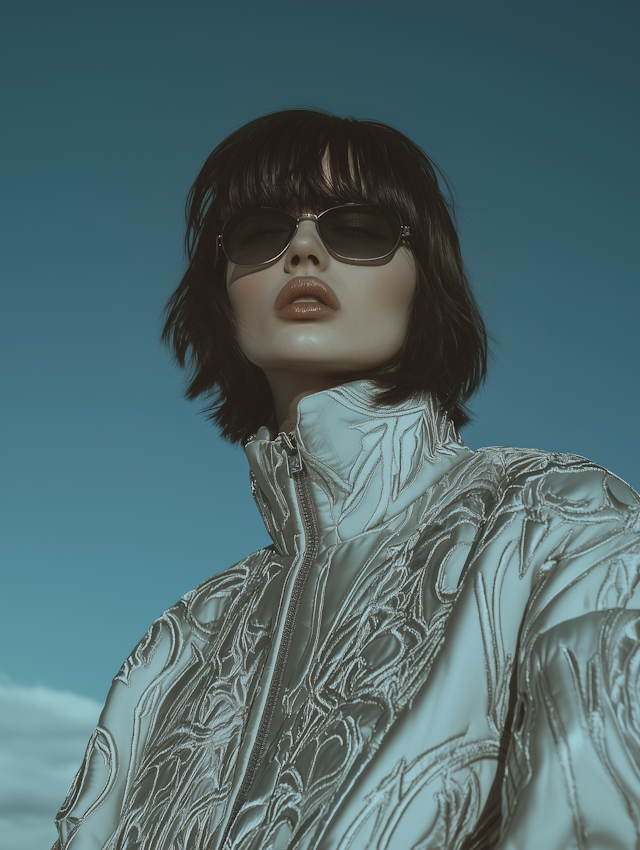 Fashion Portrait with Metallic Jacket