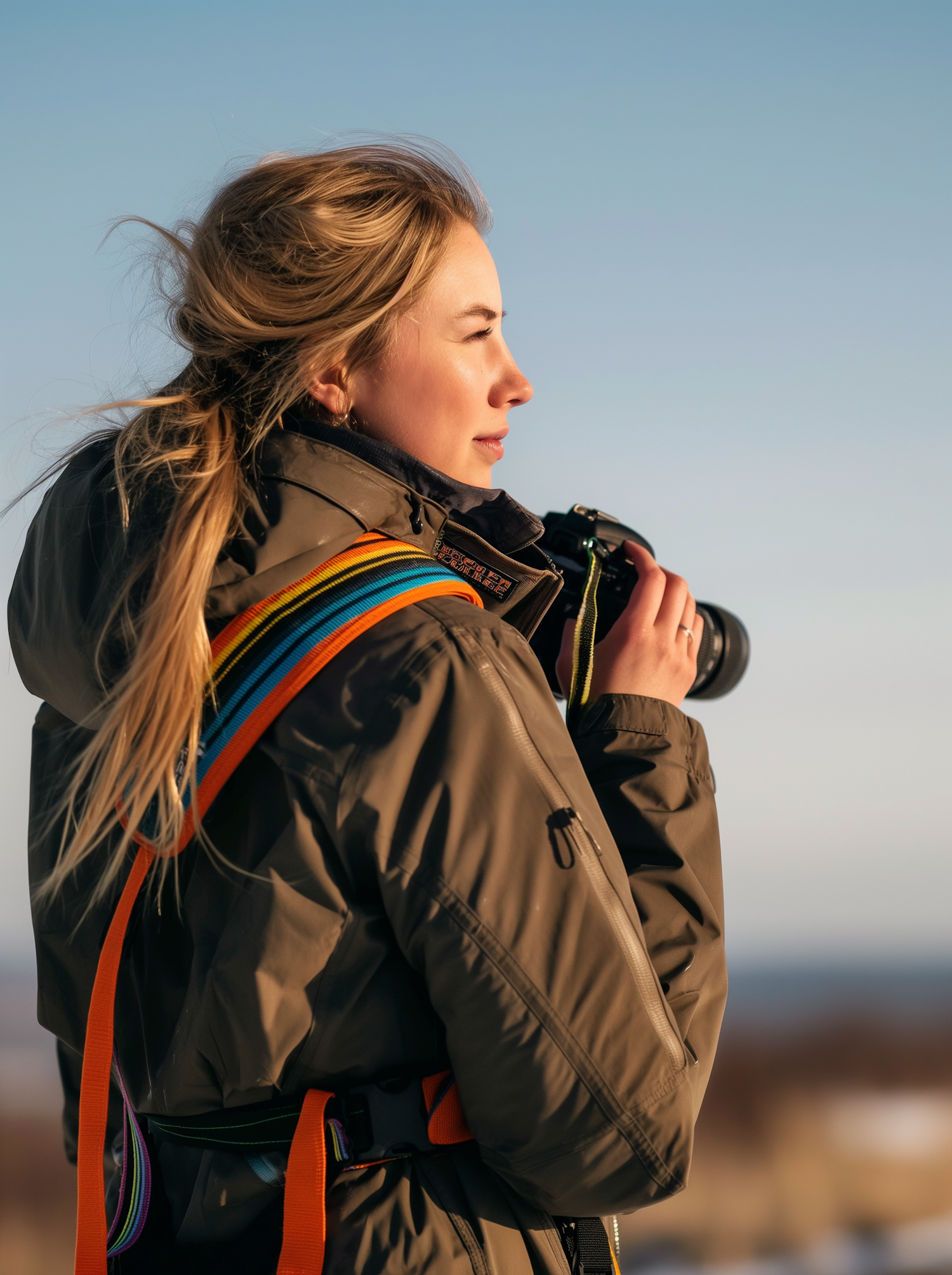 Serene Photographer in Winter