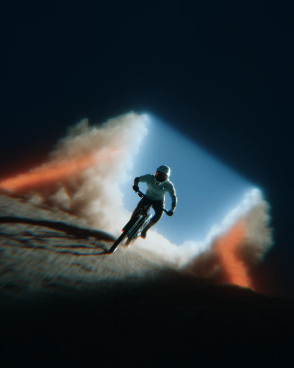 Cyclist in Action