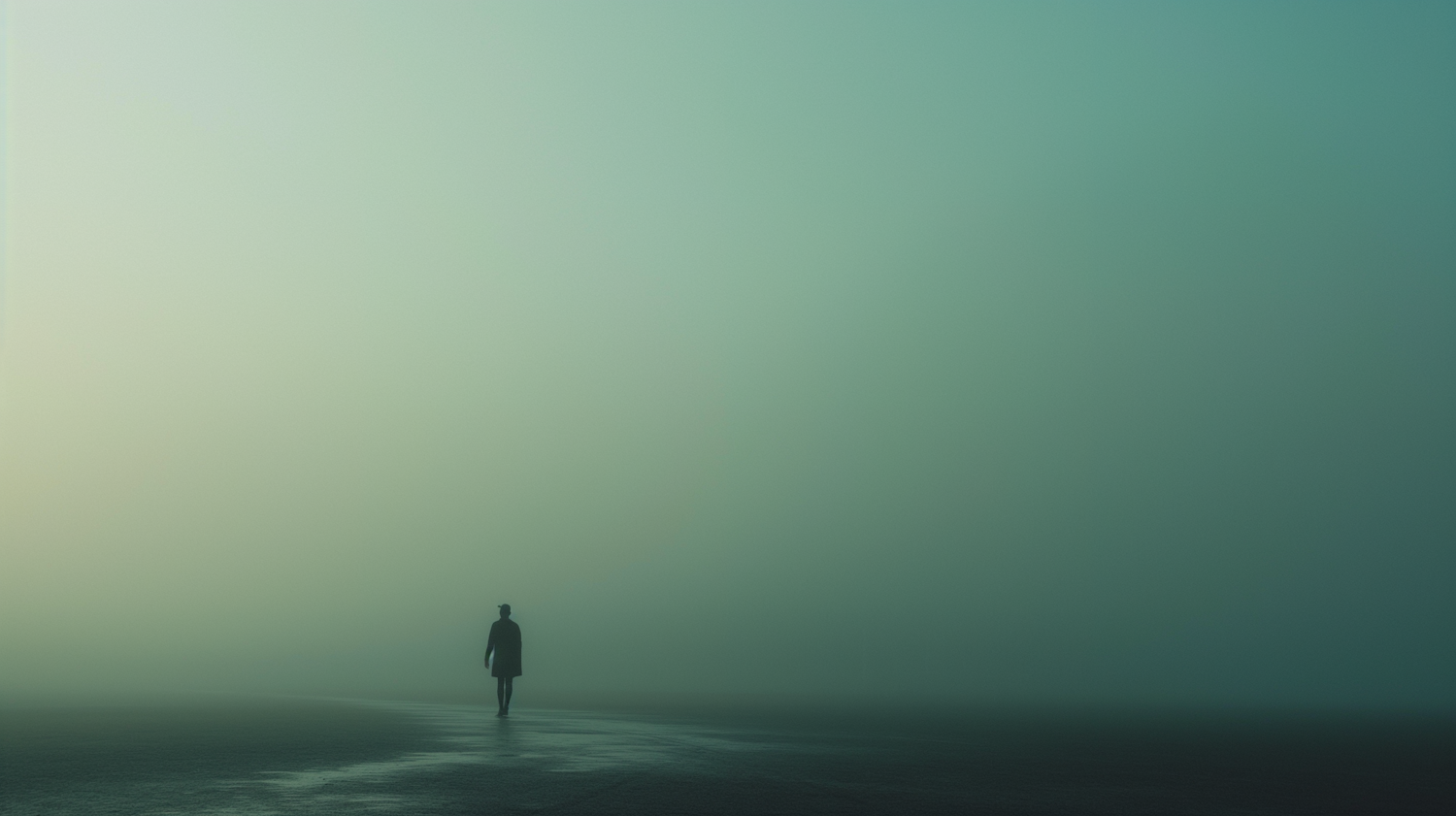 Solitary Figure in Mist