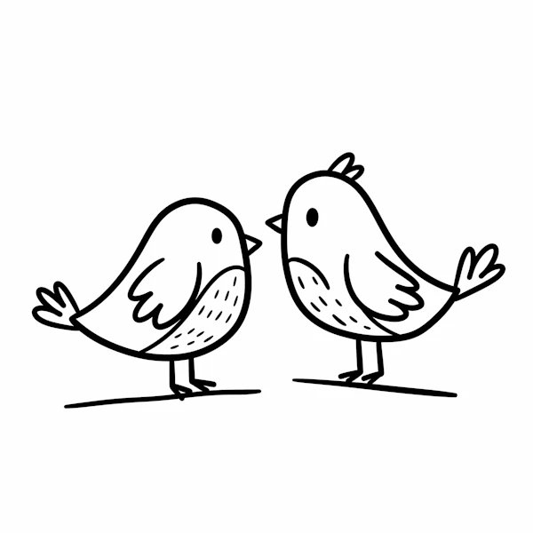 Minimalist Bird Drawing