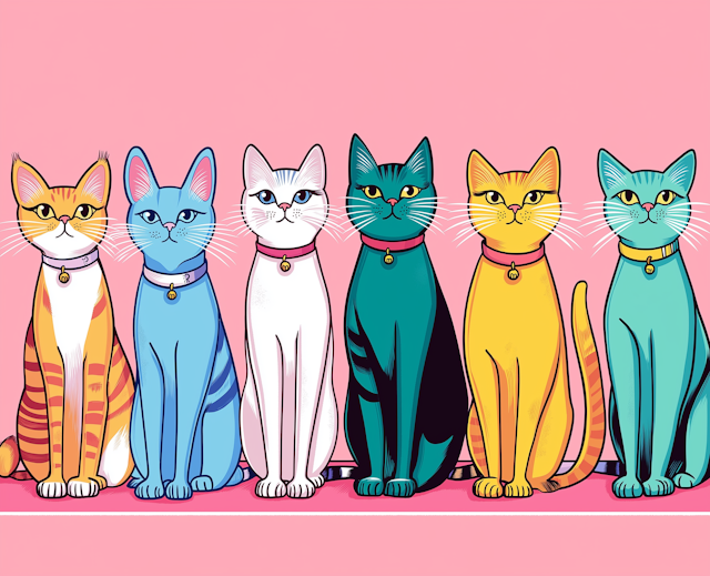 Stylized Cats Illustration