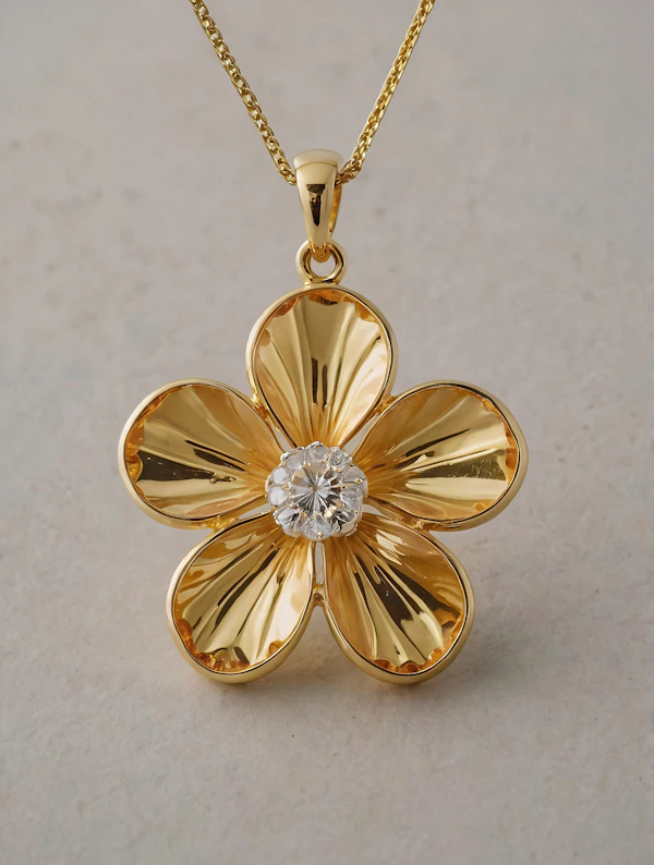 Gold Flower Pendant