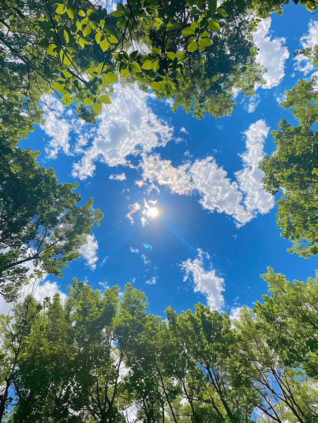 Sunshine Through Treetops