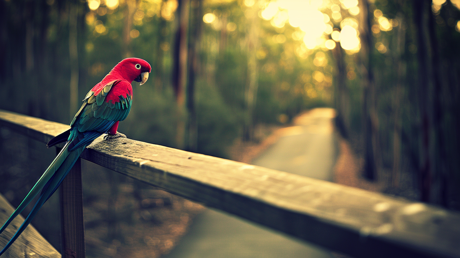 Vibrant Parrot in Forest