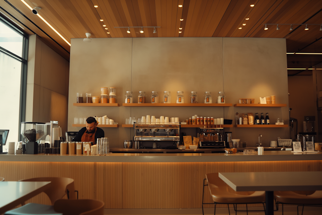 Serene Coffee Shop Scene