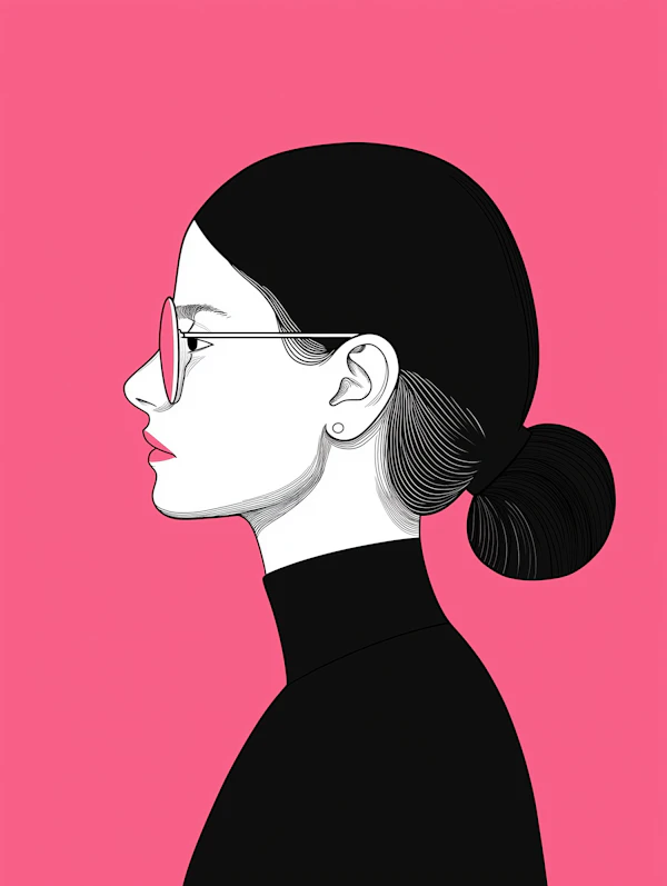 Stylized Woman in Profile