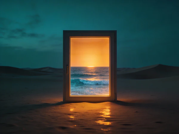 Surreal Doorway Scene