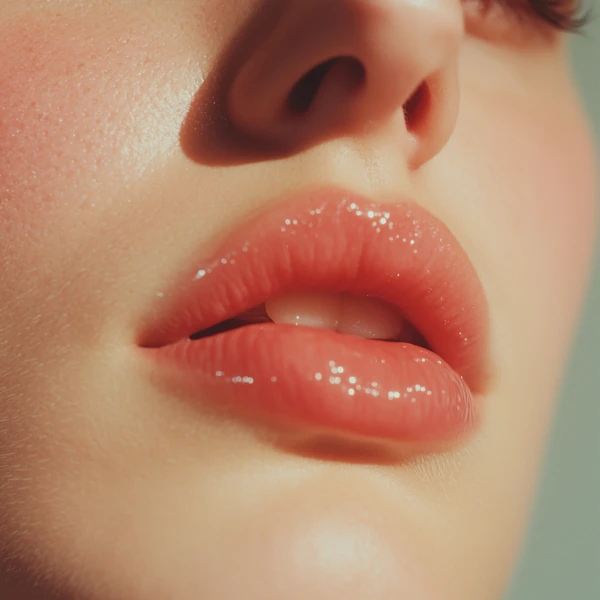 Glossy Coral Lips