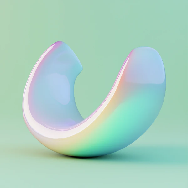 Glossy Crescent Object
