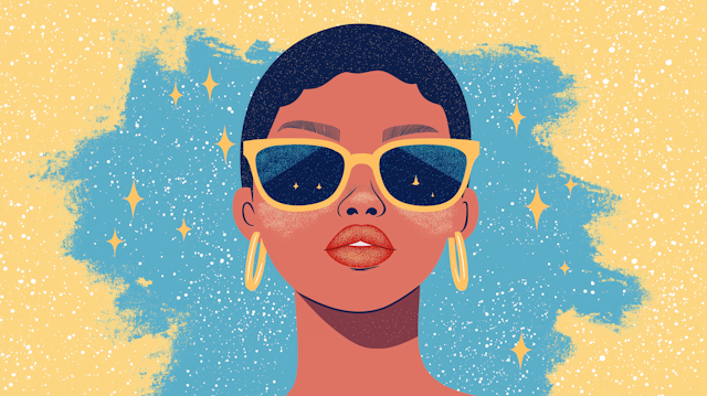 Stylized Portrait with Sunglasses