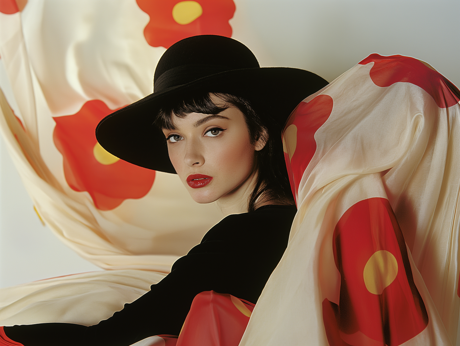 Elegant Woman with Striking Hat