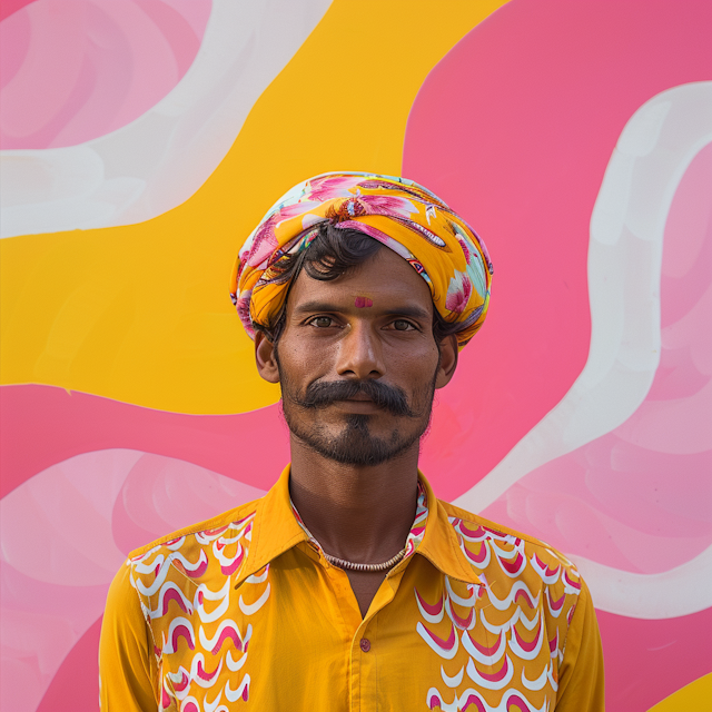 South Asian Man with Traditional Attire